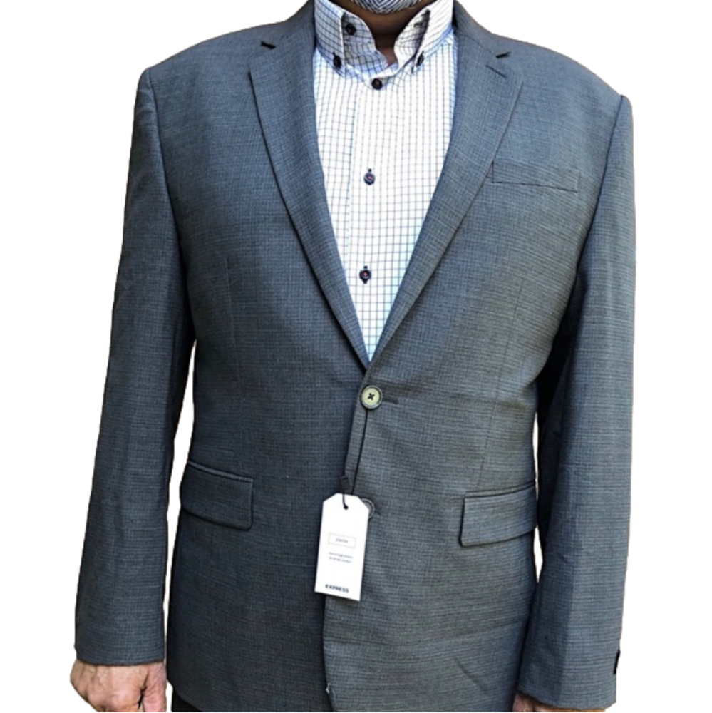 🆕 Express Stretch Classic Blazer in Grey - NEW